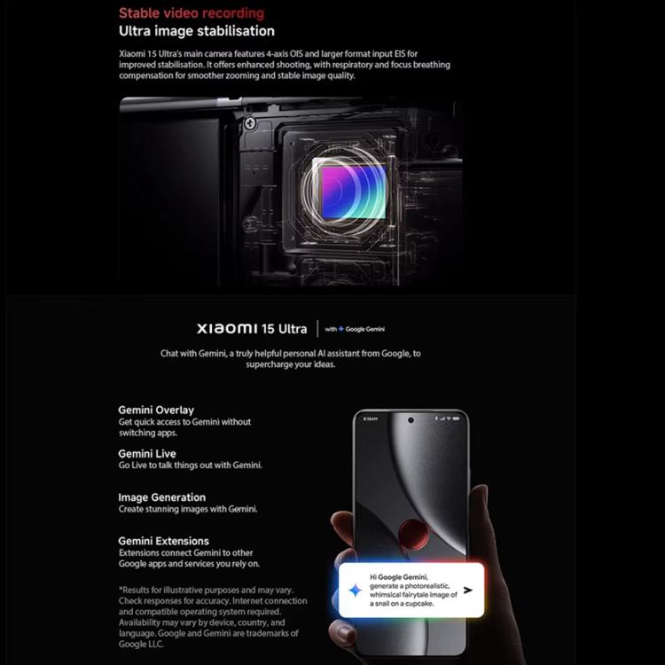 Xiaomi 15 Ultra Global, 16GB+512GB, 3D Ultrasonic Fingerprint, 200MP Camera, 6.73 inch Xiaomi HyperOS 2 Snapdragon 8 Elite Octa Core 3nm, NFC, Network: 5G, Xiaomi 15 Ultra Global, 16GB+512GB (Silver), Xiaomi 15 Ultra Global, 16GB+512GB (Black) Xiaomi 15 Ultra Global, 16GB+512GB, 3D Ultrasonic Fingerprint, 200MP Camera, 6.73 inch Xiaomi HyperOS 2 Snapdragon 8 Elite Octa Core 3nm, NFC, Network: 5G, Xiaomi 15 Ultra Global, 16GB+512GB (Silver), Xiaomi 15 Ultra Global, 16GB+512GB (Black)